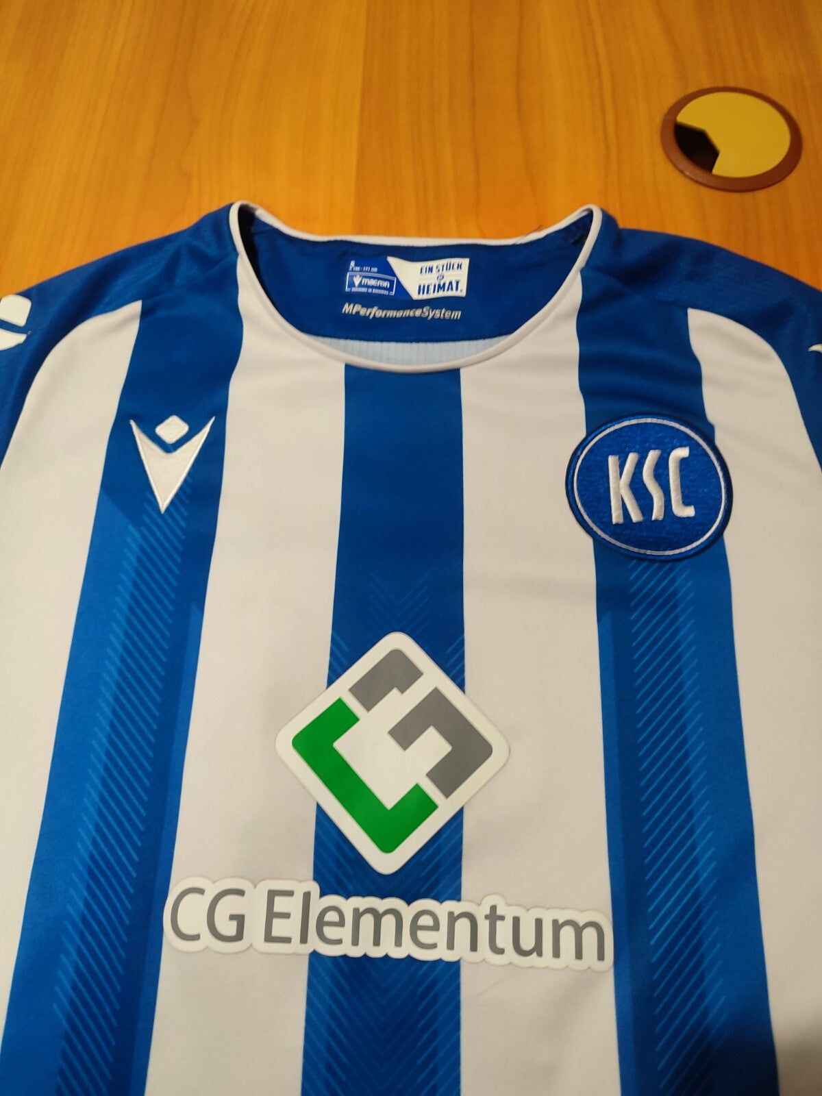 Karlsruher SC 2023 2024 home Size S KSC Macron jersey shirt football soccer kit