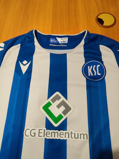 Karlsruher SC 2023 2024 home Size S KSC Macron jersey shirt football soccer kit
