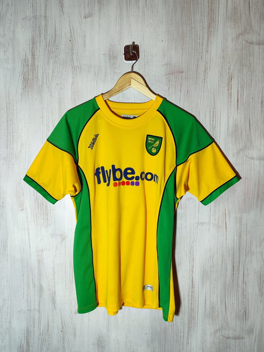Norwich City 2006 2007 2008 home Sz M Xara shirt soccer football jersey kit tee
