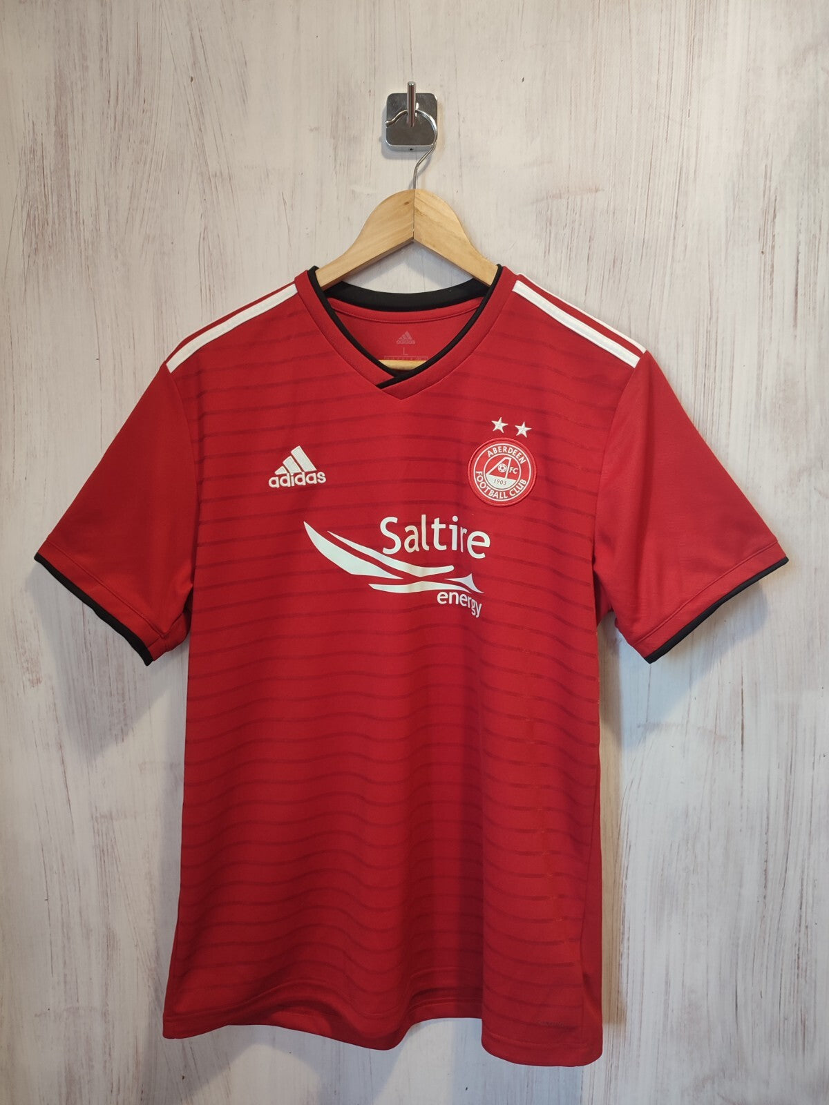 Aberdeen 2018 2019 home Size L  football shirt soccer jersey maillot kit Adidas