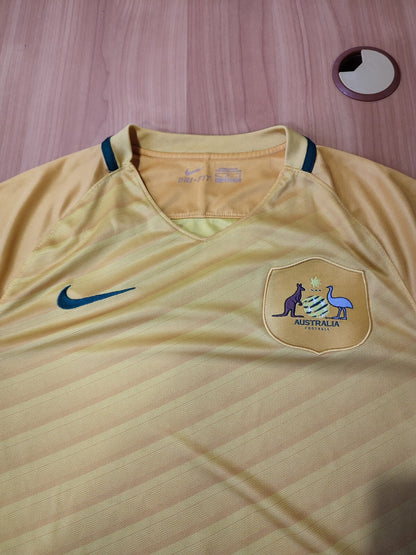 Australia 2016 2017 home Sz M football shirt soccer jersey kit tee maillot Nike