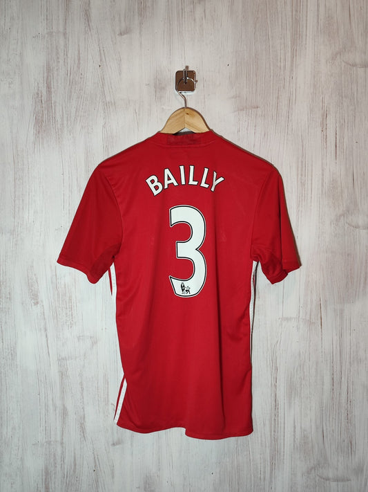 Manchester United 2016 2017 home Sz S Adidas football soccer shirt jersey Bailly