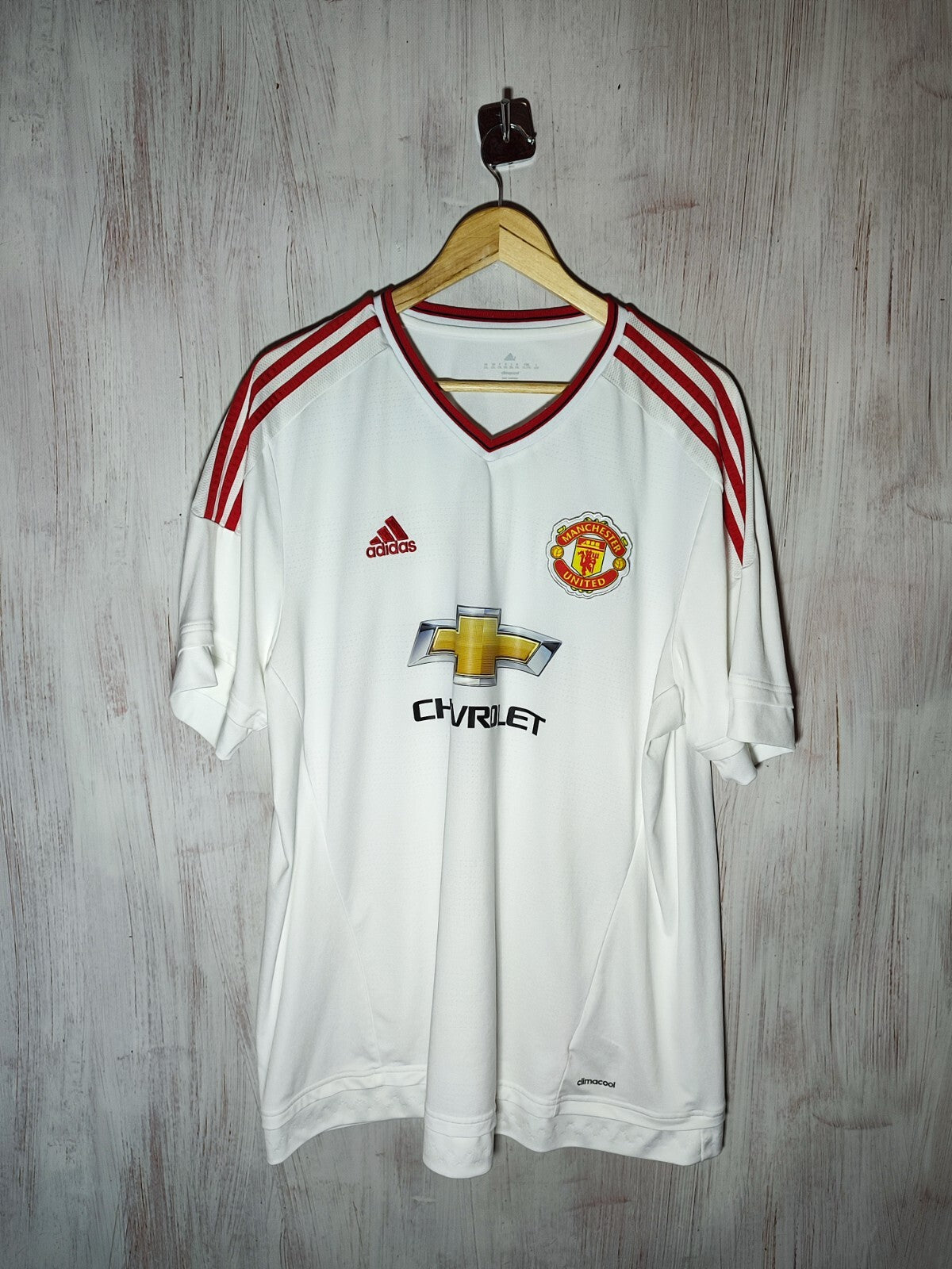 Manchester United 2015 2016 away Sz 2XL Adidas shirt jersey soccer football XXL