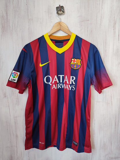 FC Barcelona 2013 2014 home Sz M Nike shirt jersey soccer football kit tee Messi