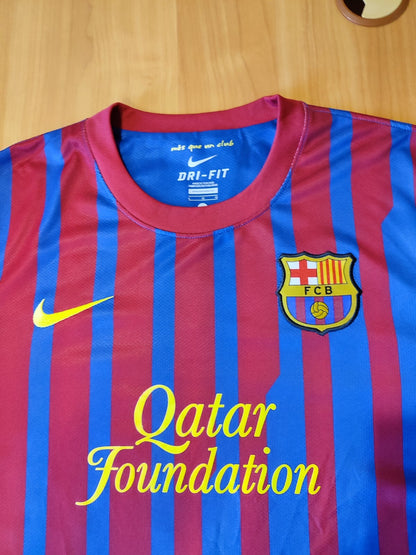 FC Barcelona 2011 2012 home Sz L maillot shirt jersey football soccer L/S Messi