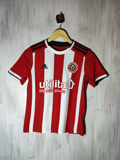 Kids 11-12y Sheffield United 2019 2020 home Sz M Adidas shirt jersey soccer kit