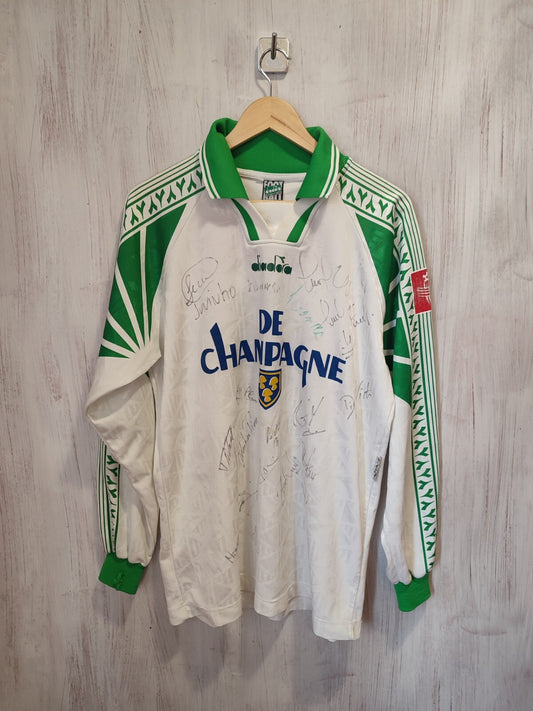 SIGNED Yverdon Sport FC 1999 Size L shirt jersey soccer football kit #8 Friedli