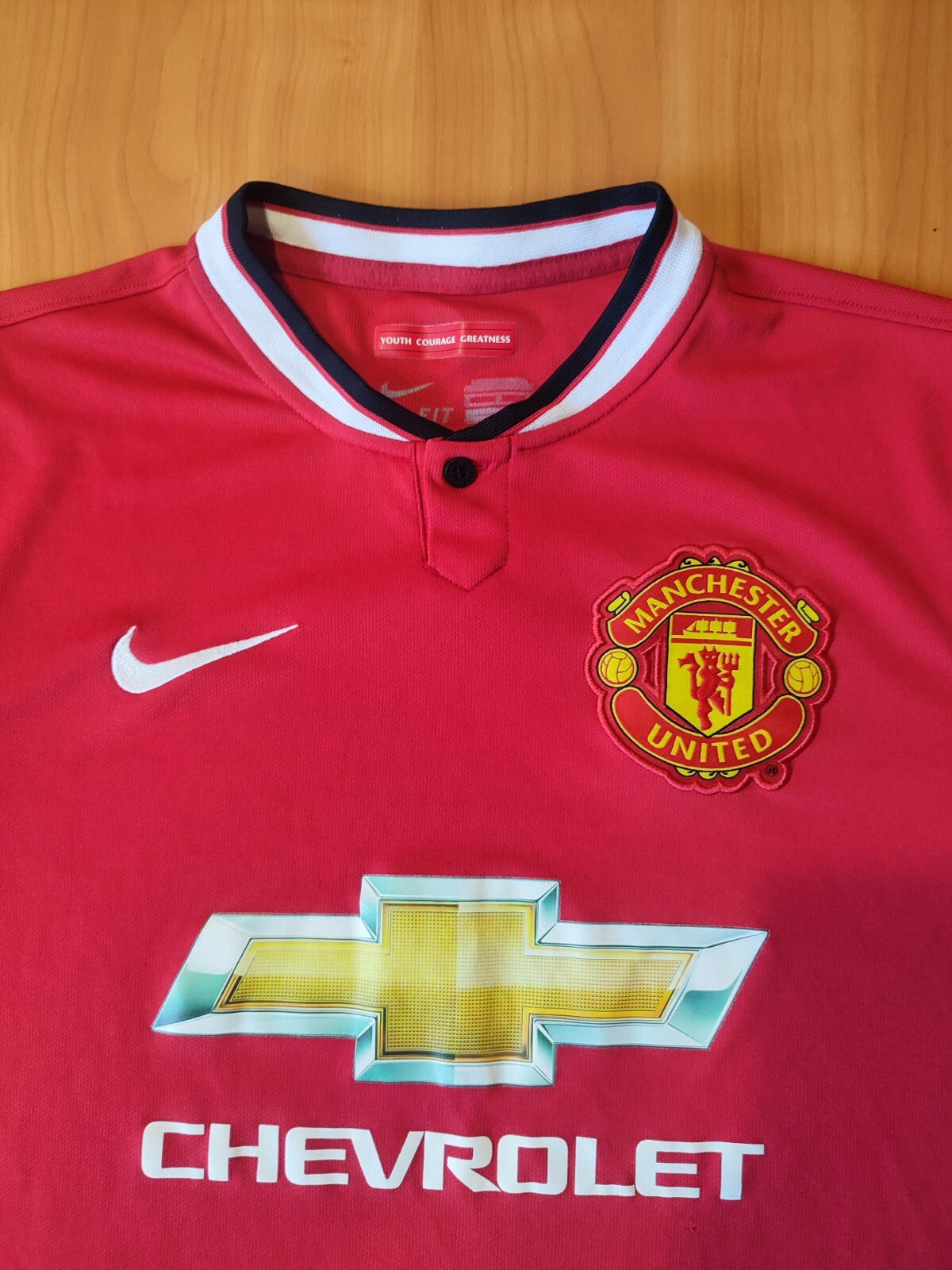 Manchester United 2014 2015 home Sz S Nike soccer shirt jersey football maillot