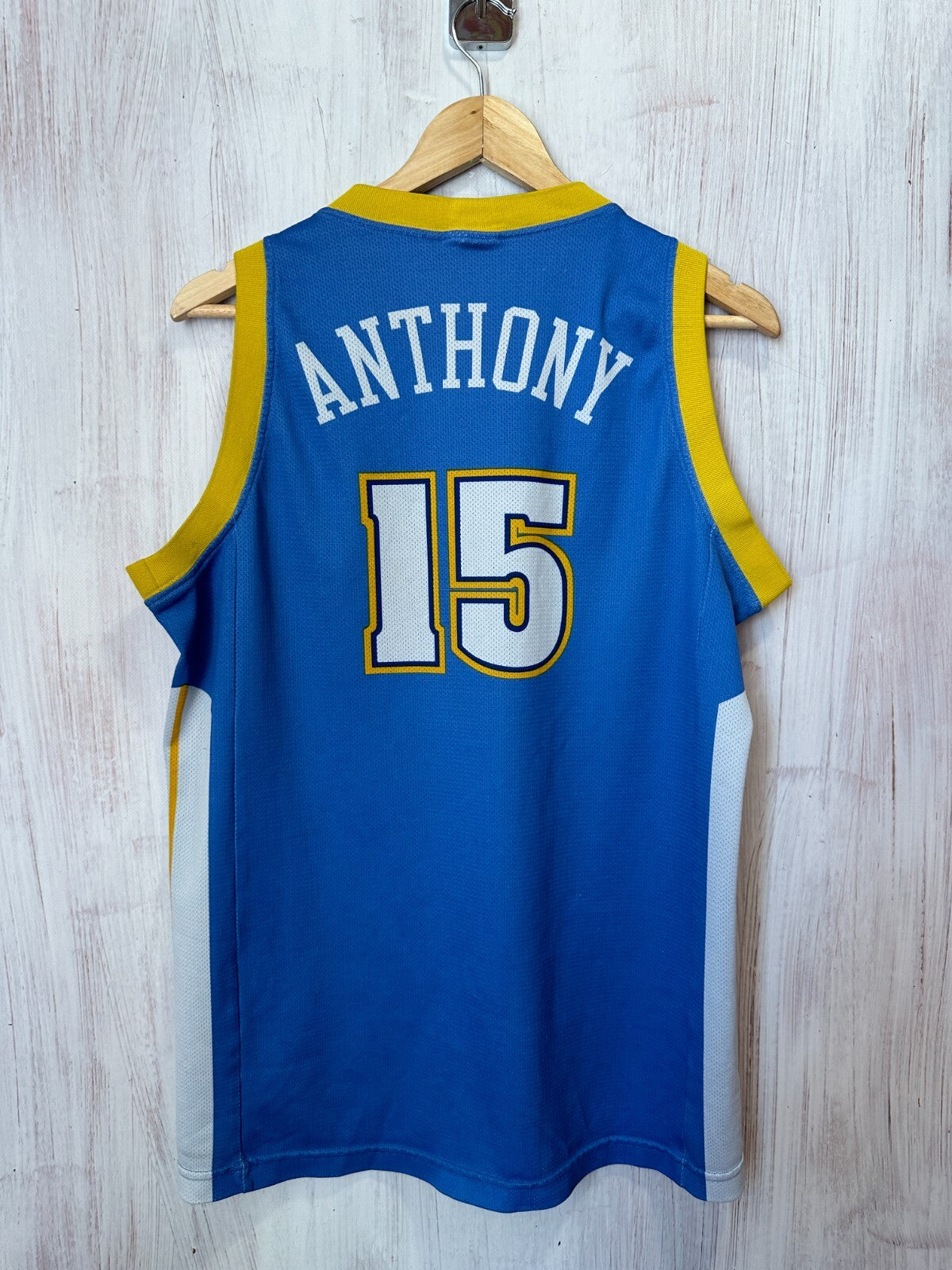 Denver Nuggets #15 Carmelo Anthony Sz M Champion basketball jersey shirt kit tee