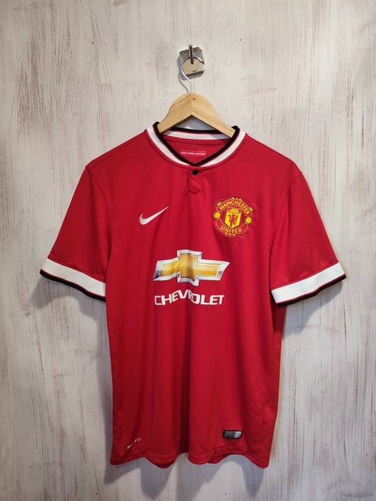 Manchester United 2014 2015 home Sz M Nike soccer shirt jersey football kit tee