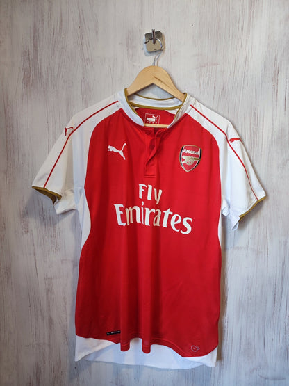 Arsenal London 2015 2016 home Size L shirt jersey football soccer kit tee Puma