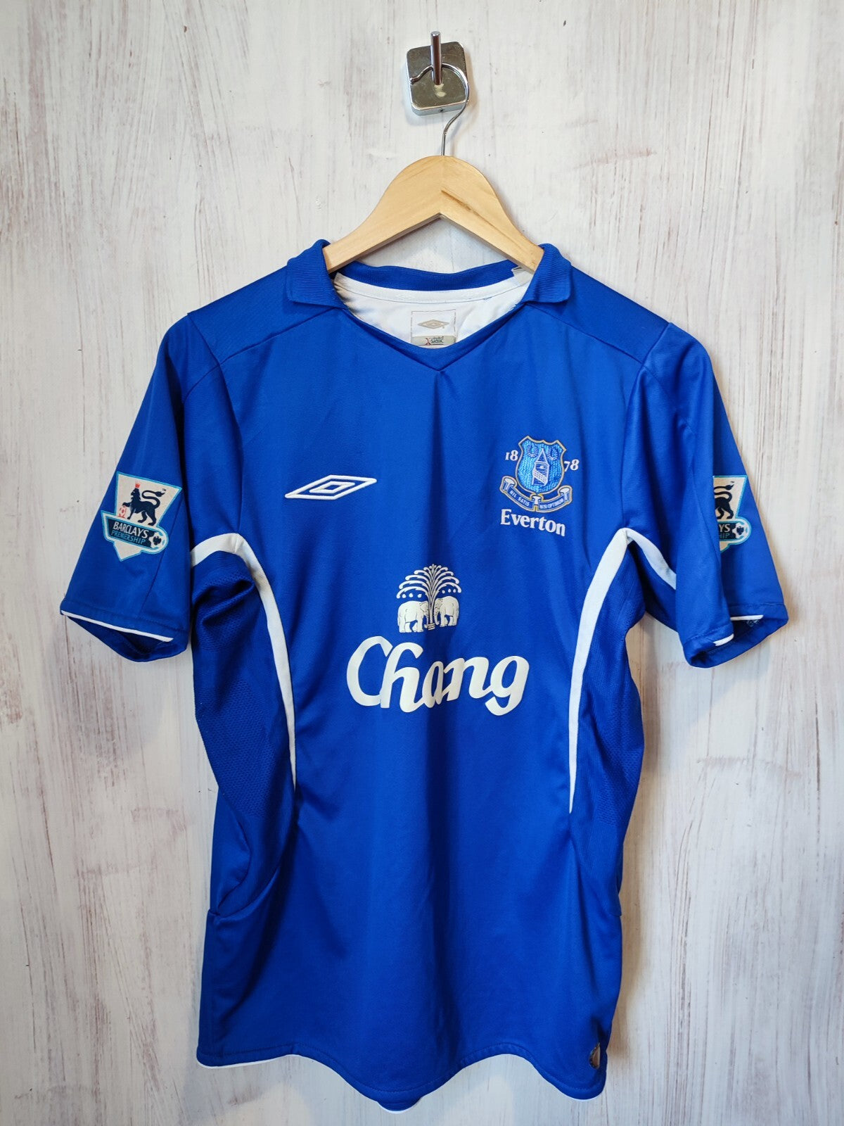 FC Everton 2005 2006 home Sz S Umbro football shirt jersey soccer kit tee Arteta