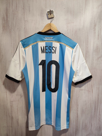Argentina 2013 2014 home Sz S Adidas shirt jersey kit soccer football tee Messi