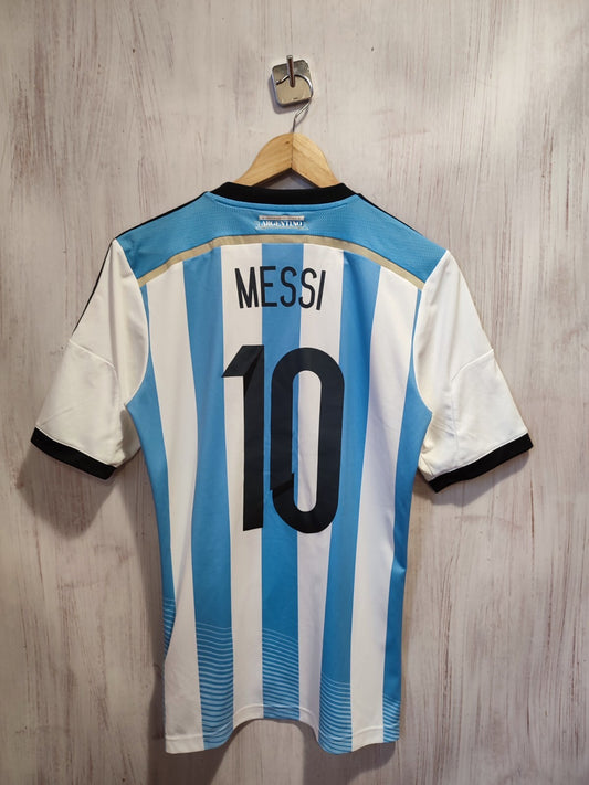 Argentina 2013 2014 home Sz S Adidas shirt jersey kit soccer football tee Messi