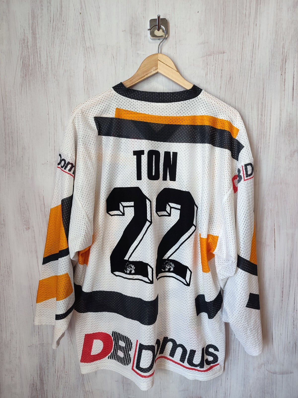 HC Lugano #22 Andy Ton 1991 1992 Ochsner Size XL vintage jersey shirt Ice Hockey