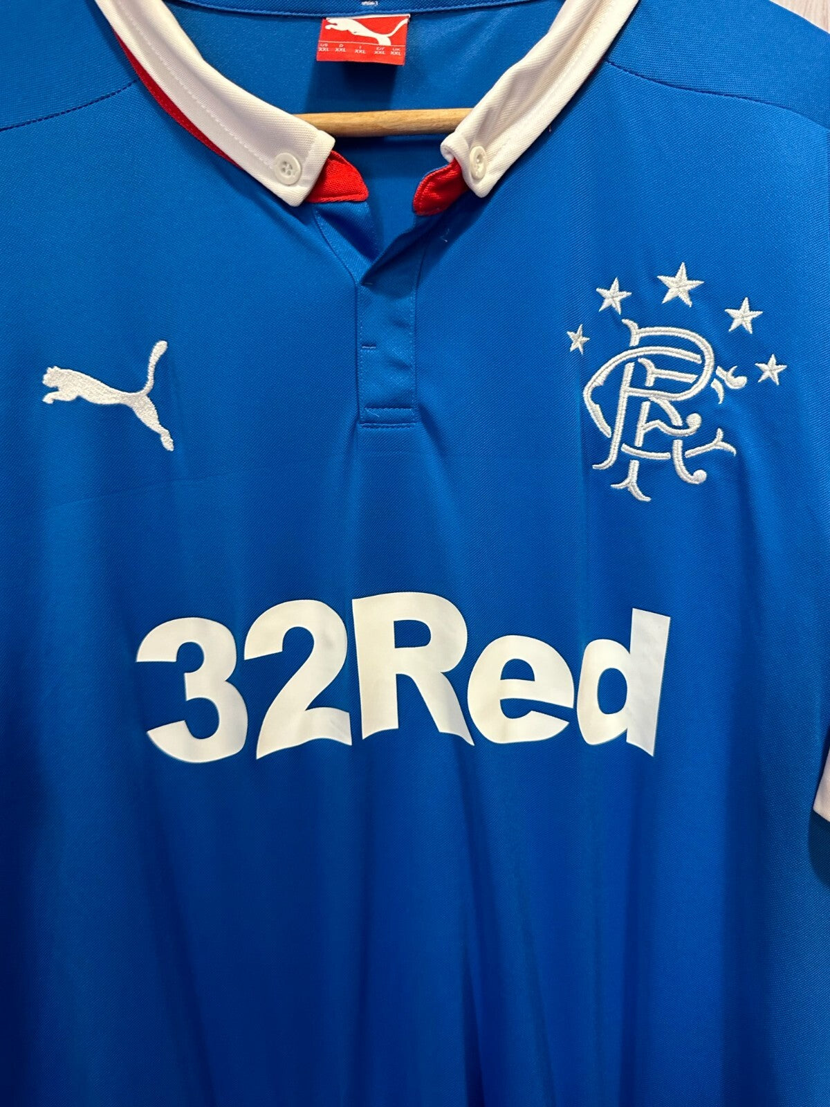 Glasgow Rangers 2015 2016 home Sz 2XL Puma football shirt jersey soccer kit XXL