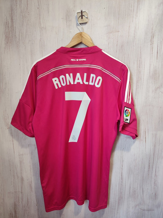 Real Madrid 2014 2015 away Sz L soccer shirt jersey football maillot kit Ronaldo