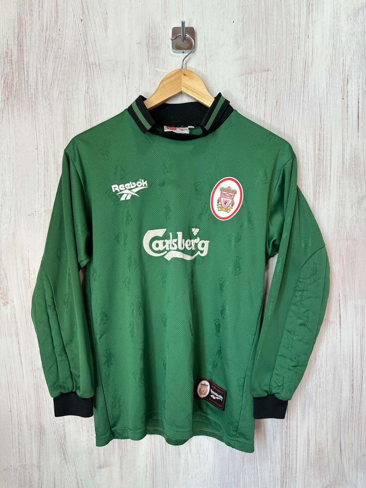 FC Liverpool 1996 1997 1998 Goalkeeper YOUTH Reebok shirt soccer jersey kit