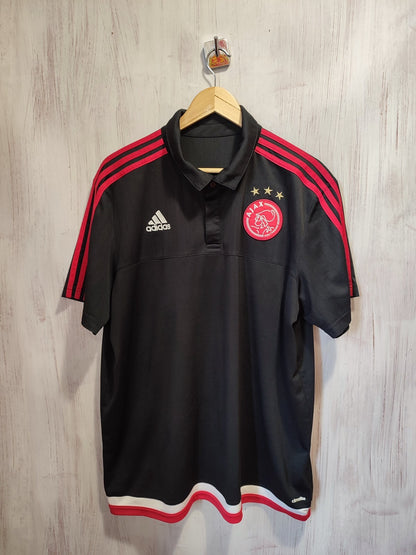 Ajax Amsterdam 2015 2016 Polo Sz 2XL Adidas shirt jersey soccer football kit XXL