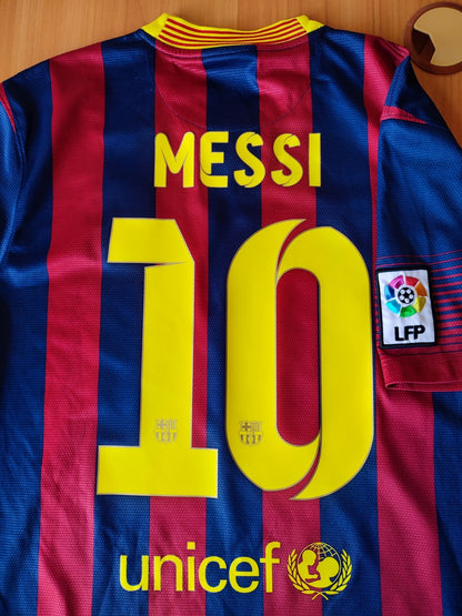 FC Barcelona 2013 2014 home Sz M Nike shirt jersey soccer football kit tee Messi