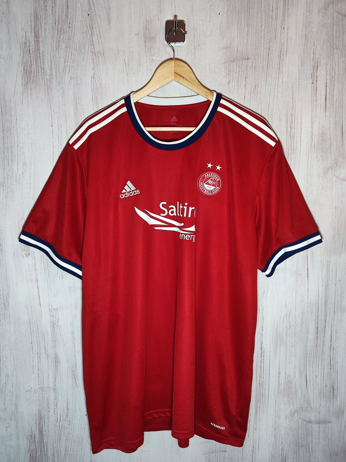 FC Aberdeen 2021 2022 home Sz 3XL  football shirt soccer jersey tee kit Adidas