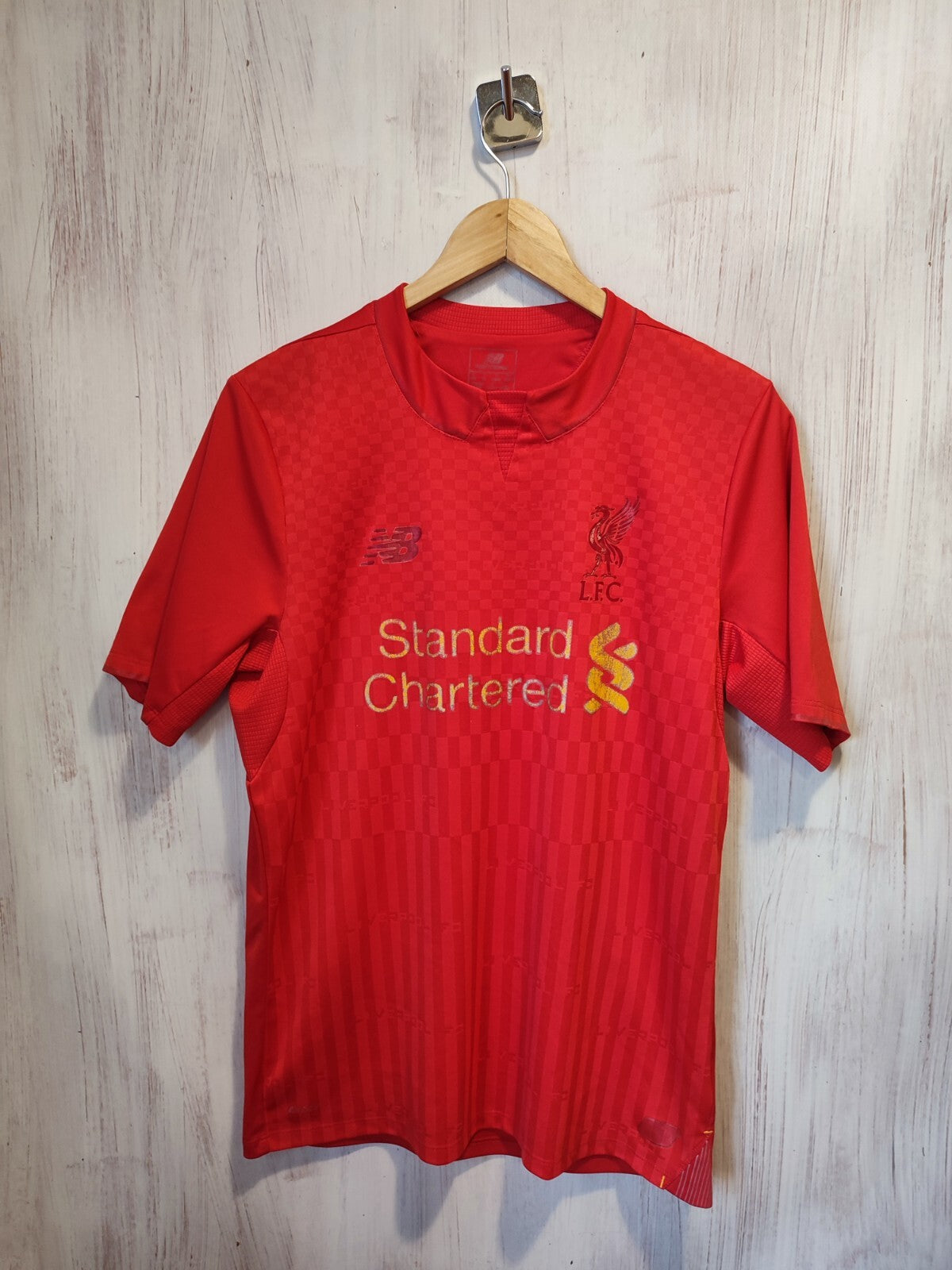 FC Liverpool 2015 2016 home Sz S New Balance shirt soccer jersey football kit NB