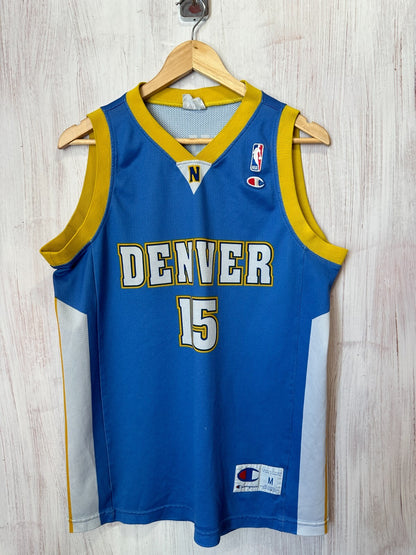 Denver Nuggets #15 Carmelo Anthony Sz M Champion basketball jersey shirt kit tee