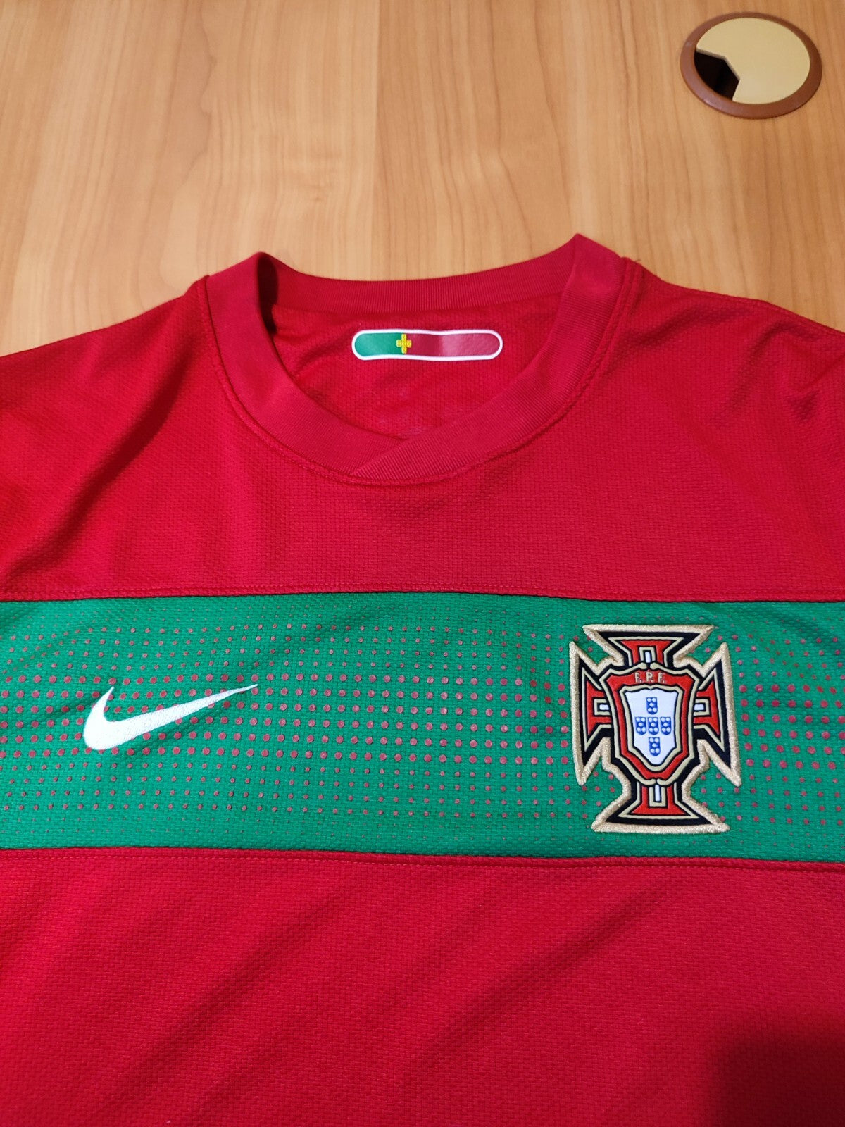 Portugal team 2010 2011 2012 home Sz M shirt jersey Nike soccer football kit tee