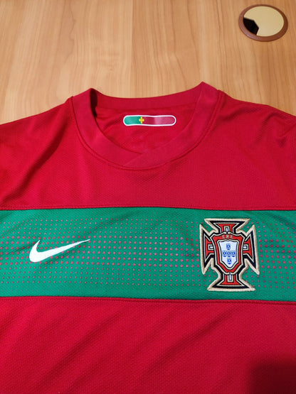 Portugal team 2010 2011 2012 home Sz M shirt jersey Nike soccer football kit tee