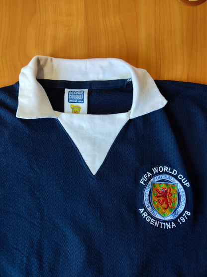 Scotland national team 1978 home Sz M shirt jersey football retro kit SCORE DRAW