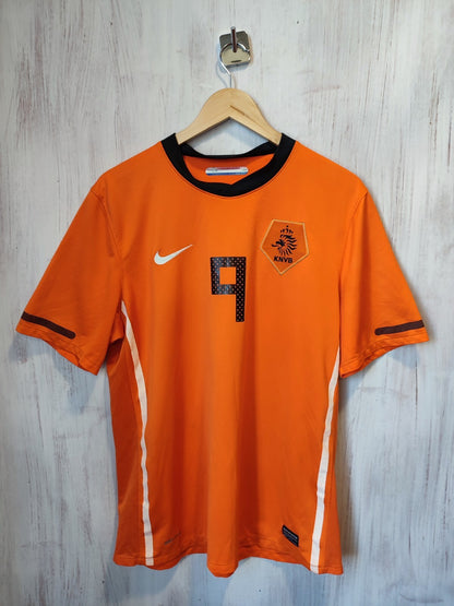 Netherlands 2010 2011 home Sz L Holland shirt jersey football Nike kit V.Persie