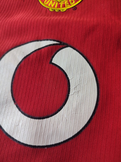 Manchester United 2004 2005 2006 home Sz L soccer shirt jersey football kit tee