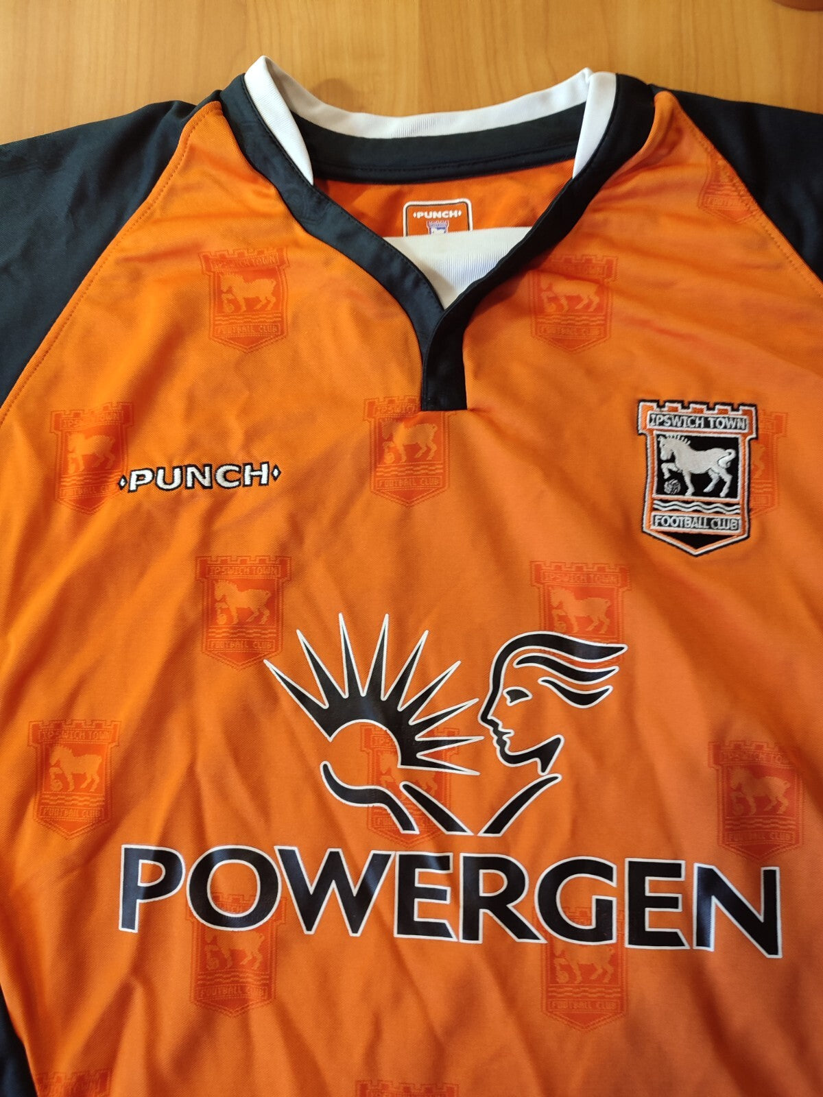Ipswich Town 2005 2006 away Sz L Punch shirt jersey football kit soccer trikot