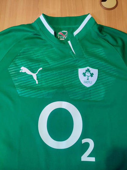 Irish IRFU 2011 2012 home Sz 2XL rugby jersey shirt maillot kit trikot Puma XXL