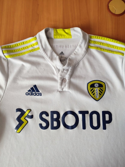 Leeds United 2021 2022 home Sz L Adidas jersey shirt soccer football maillot kit
