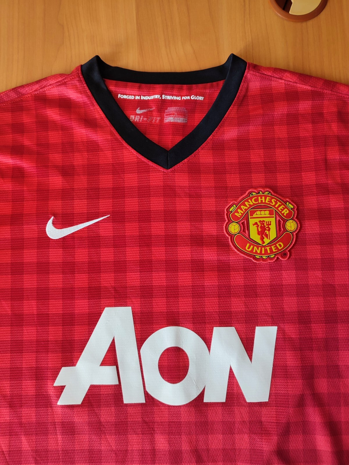Manchester United 2012 2013 home Sz L Nike shirt jersey soccer football kit tee