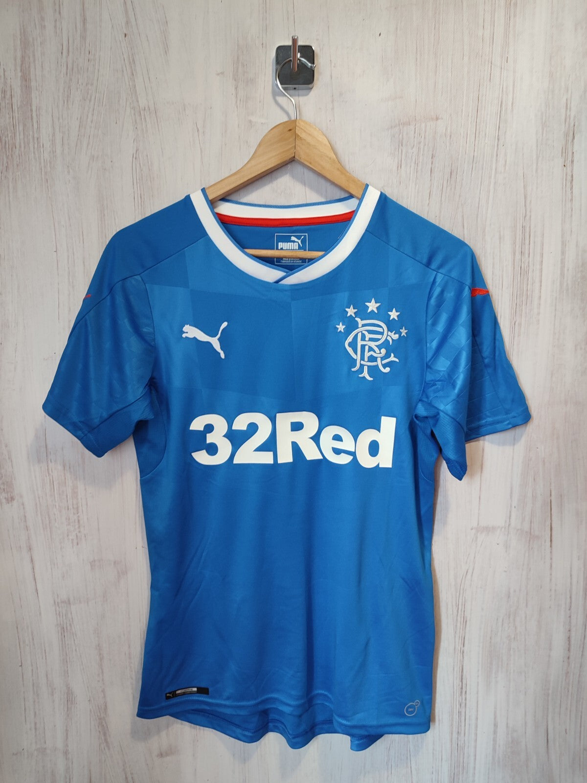 Glasgow Rangers 2016 2017 2018 home Size M Puma football shirt jersey soccer kit
