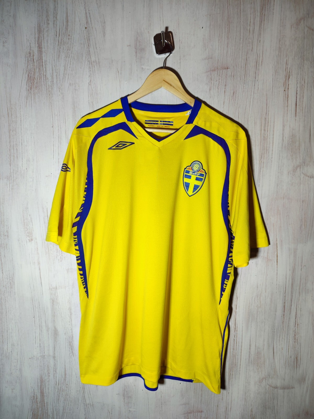 Sweden 2007 2008 2009 home Size XL Umbro shirt jersey soccer football kit tee