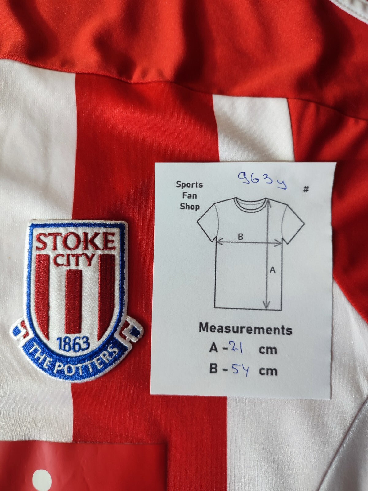 Stoke City 2011 2012 home Size M football shirt soccer jersey maillot kit Wilko