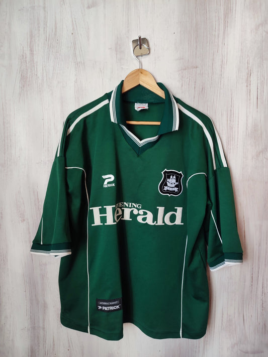 Plymouth Argyle 2001 2002 home Sz 46/48" soccer shirt jersey football Patrick