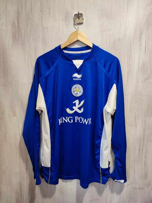 Leicester City 2010 2011 home Sz XL Burrda shirt jersey soccer football kit L/S