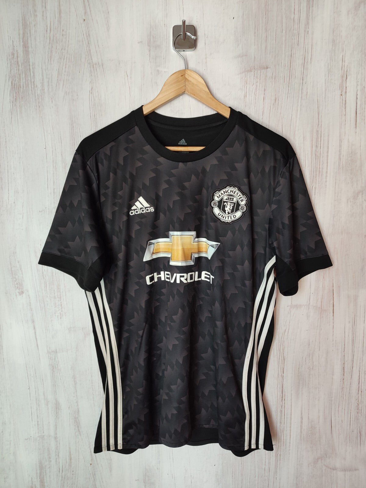 Manchester United 2017 2018 away Size L Adidas soccer shirt jersey football kit