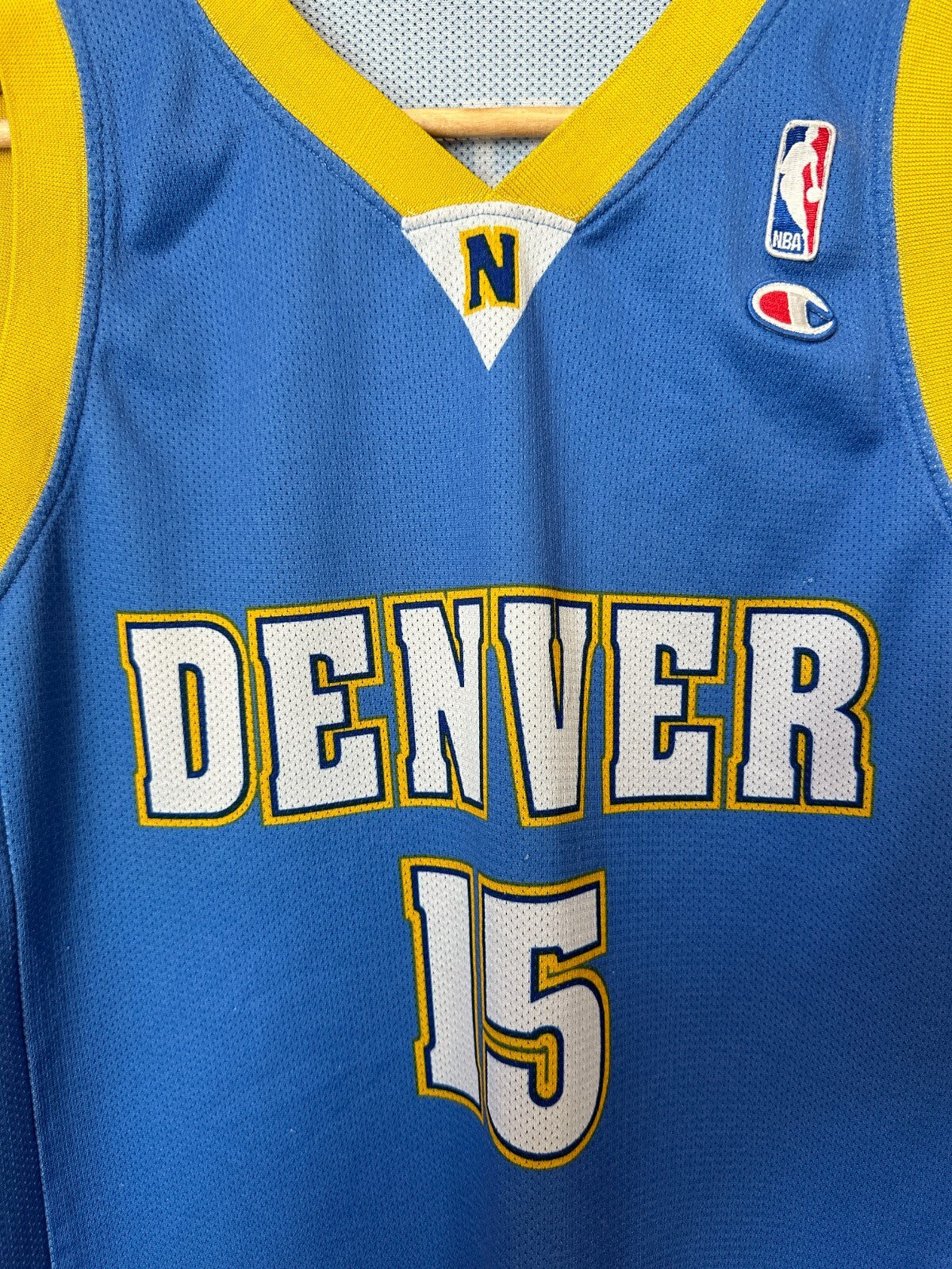 Denver Nuggets #15 Carmelo Anthony Sz M Champion basketball jersey shirt kit tee