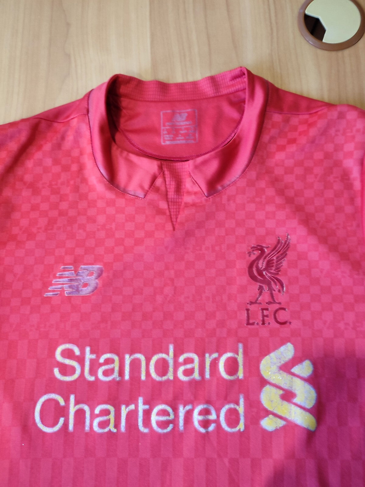 FC Liverpool 2015 2016 home Sz S New Balance shirt soccer jersey football kit NB