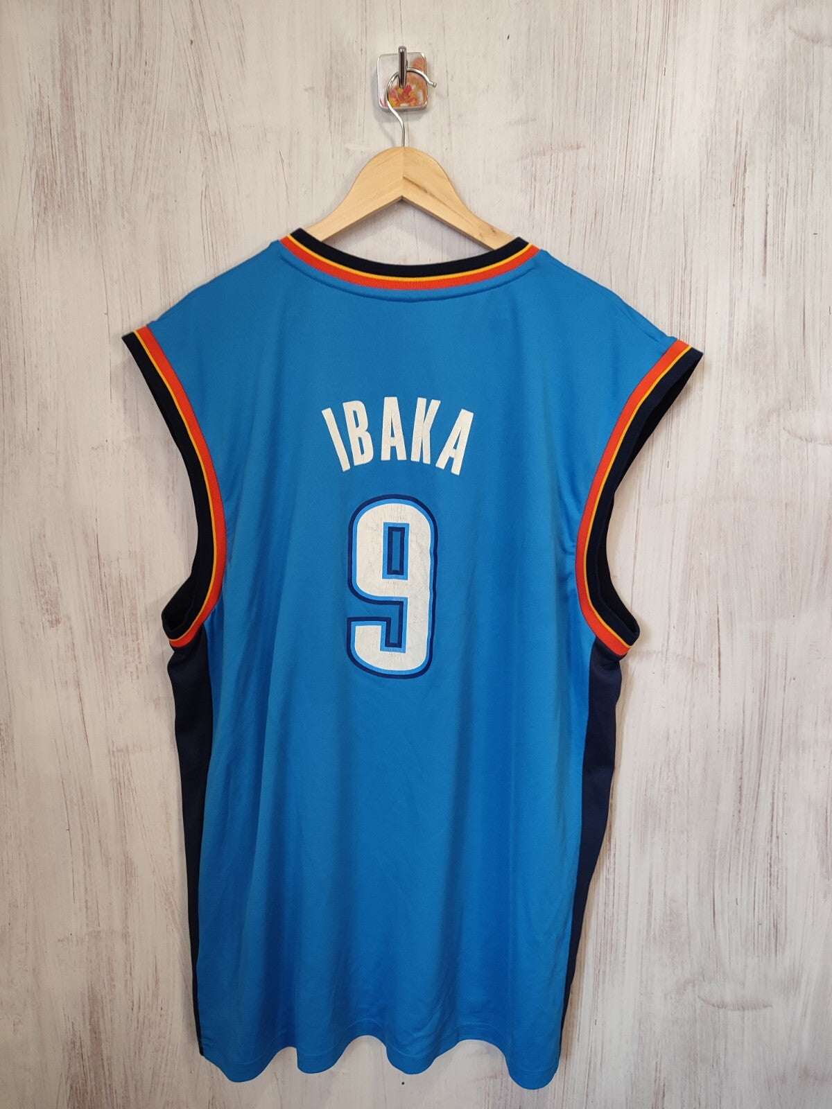 Oklahoma City #9 Serge Ibaka Size XL Adidas jersey shirt Basketball kit maillot