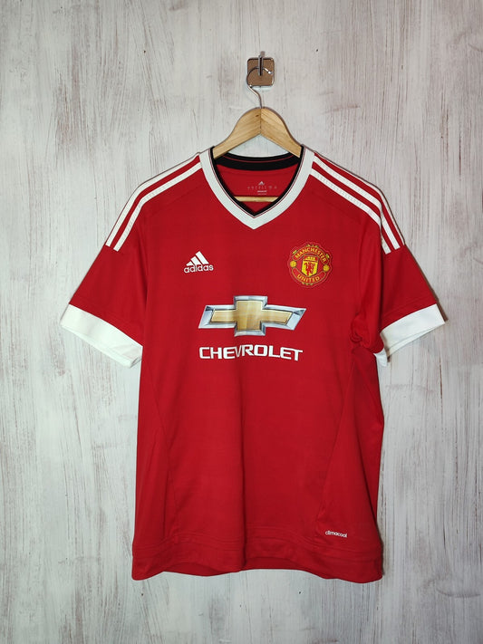 Manchester United 2015 2016 home Size L Adidas soccer shirt jersey football kit