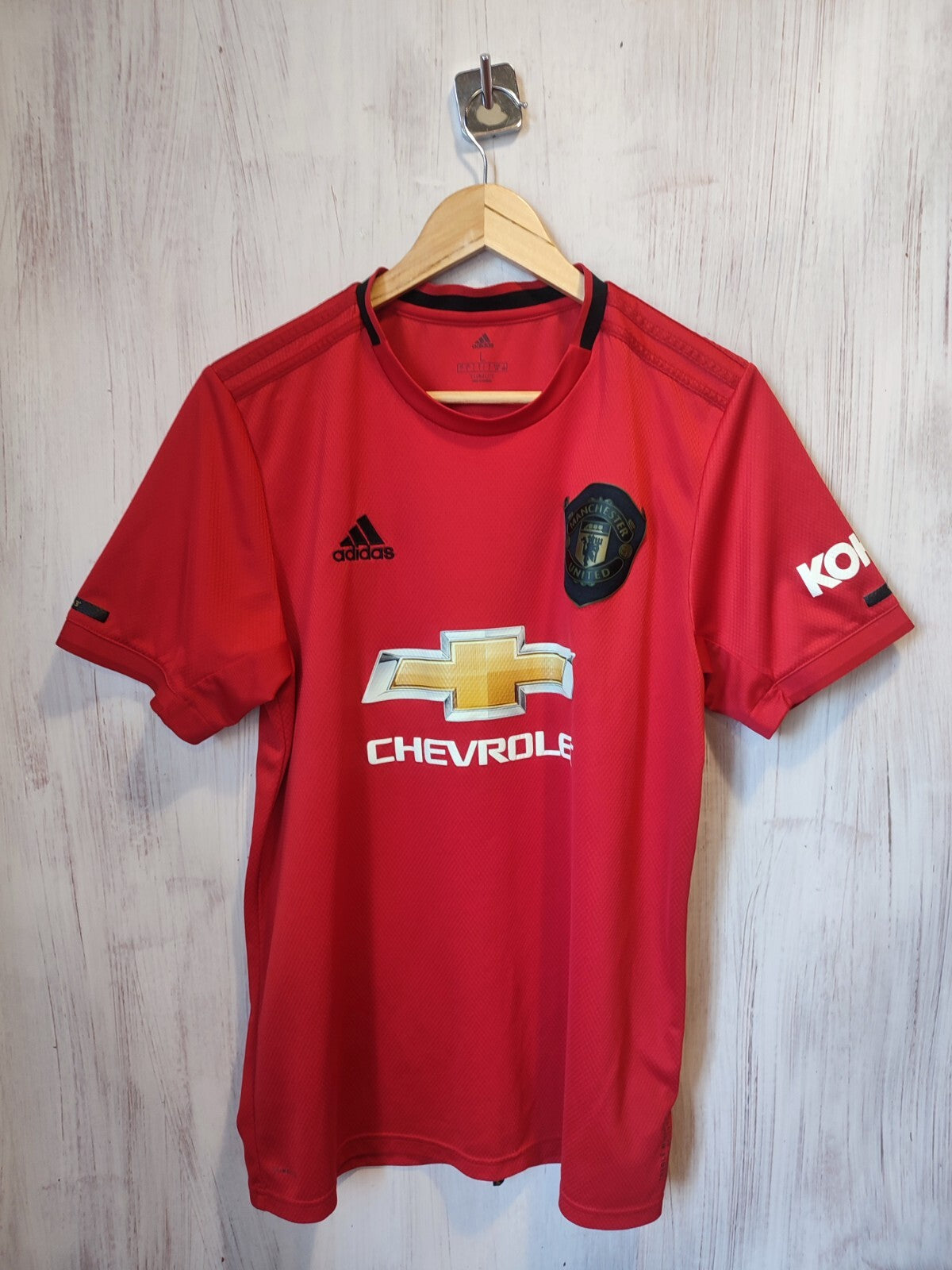 Manchester United 2019 2020 home Size L Adidas soccer shirt jersey football kit