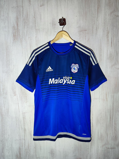 FC Cardiff City 2015 2016 home Sz L football shirt jersey soccer maillot kit tee