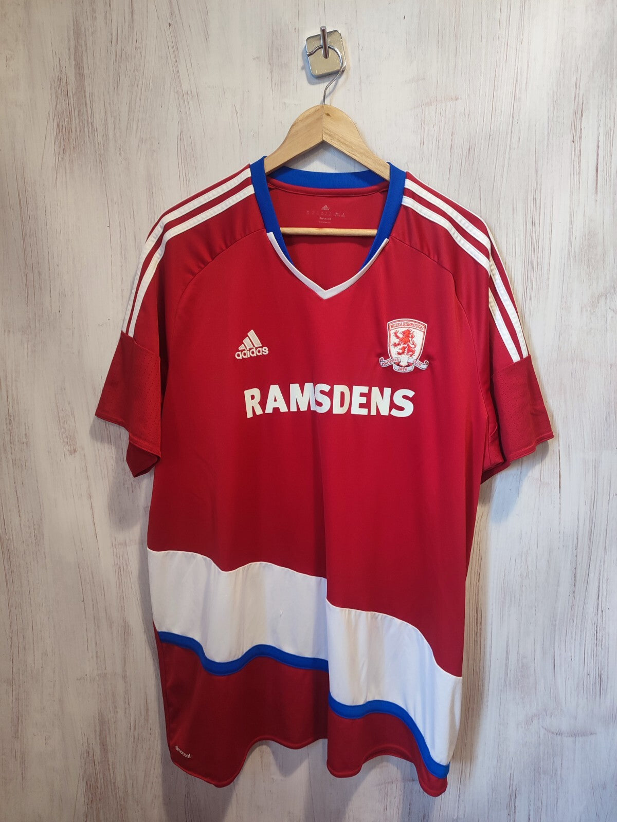 FC Middlesbrough 2016 2017 home Size 2XL Adidas football shirt jersey soccer XXL