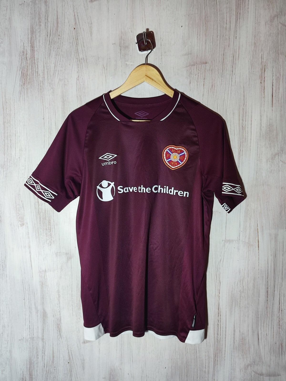 Heart of Midlothian 2018 2019 home Sz S football shirt jersey soccer kit maillot